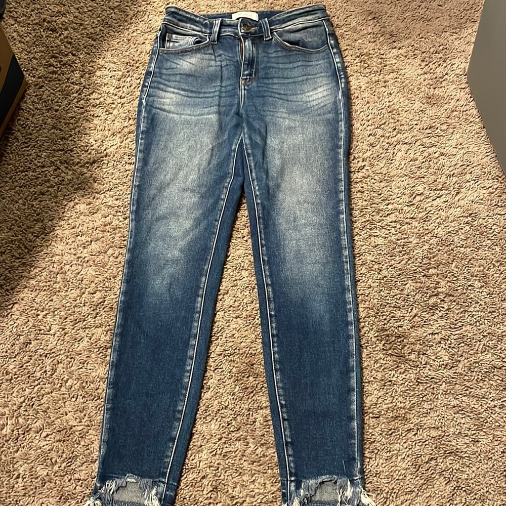👖BOGO 50% OFF👖 KANCAN Women’s high rise Skinny Jeans with raw edge